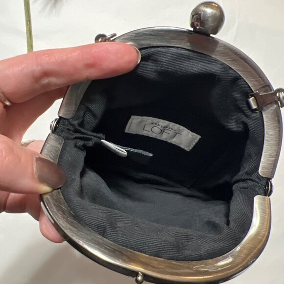 Ann Taylor Loft Satin Beaded Evening Bag - Picture 4 of 6